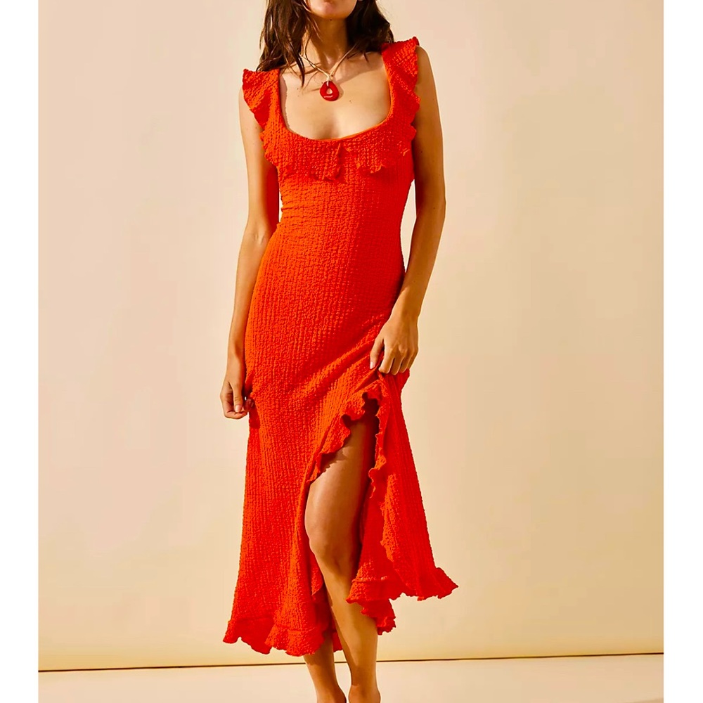 Free People Beach Twisted Game Midi Dress